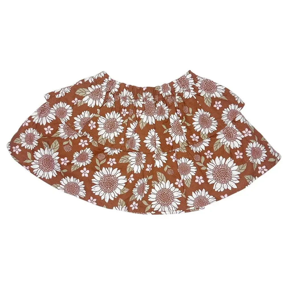 NWT Carter's Sunflower Print Skater Skirt Size 3T